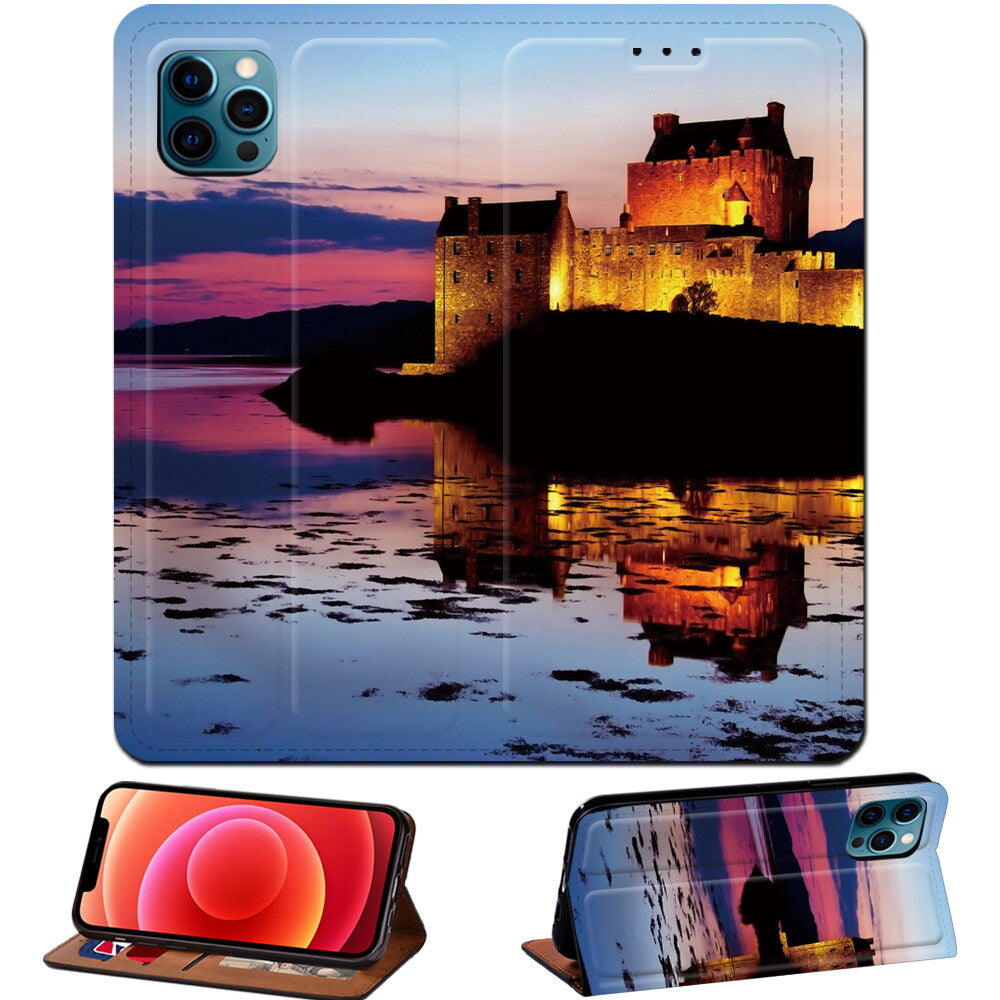 Scenery PU Leather Stand Phone Cover Case For Apple iPhone air/17/17 Pro