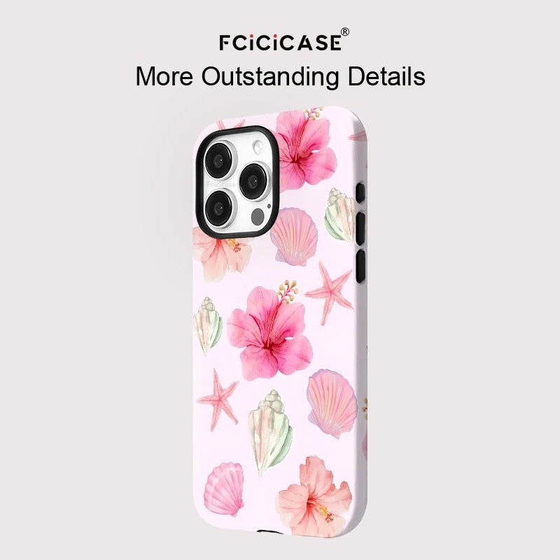 Seashell Beach Pink Tough Phone Case for iPhone 17 16 15 14 13 12 Pro Max Air