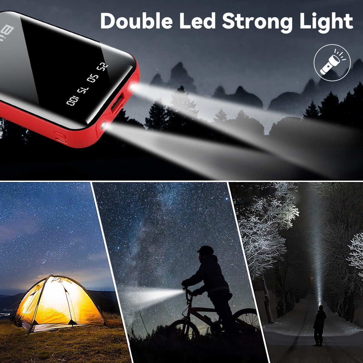 9000000mAh Power Bank 4 USB LED Fast Charger Battery Pack for Mobile Phone