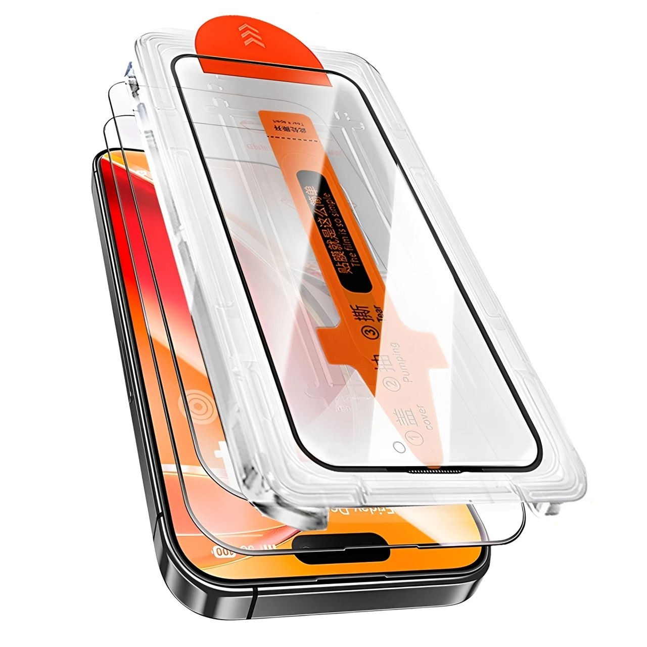 2 Pack Tempered Glass Screen Protector Cover For iPhone