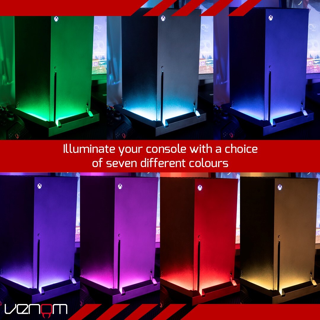 Venom LED Light Up Console Stand for Xbox Series X and Xbox Series S