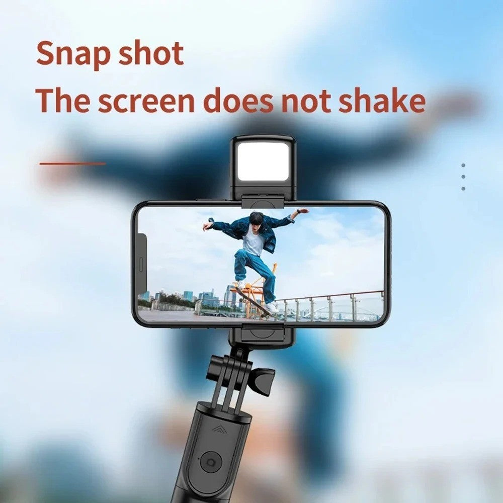 Monopod Selfie Stick with Remote - Bluetooth Tripod & Fill Light for All Phones