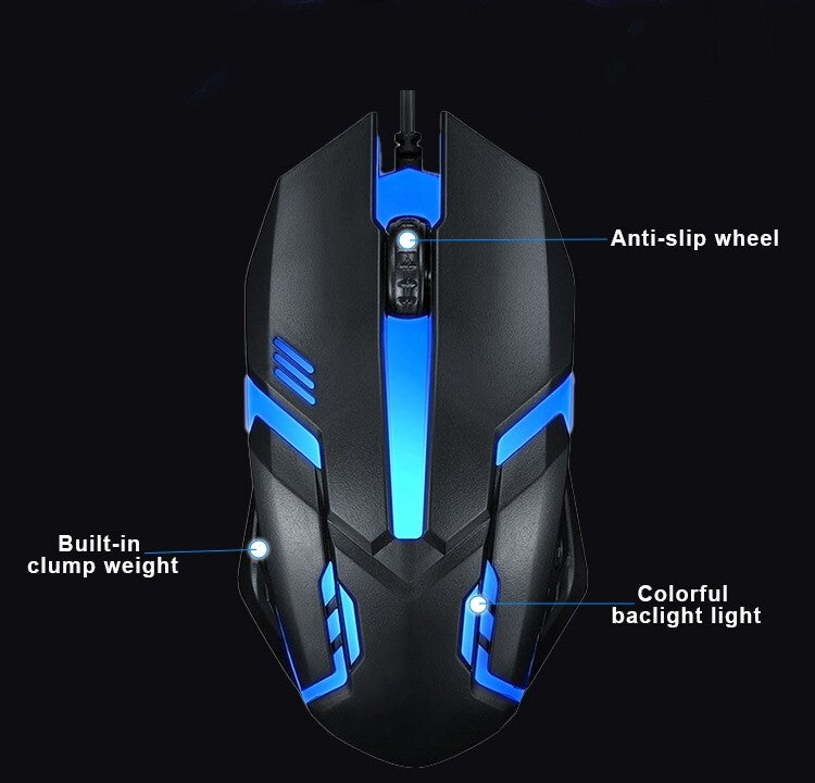 USB Wired Gaming Mouse Gamer 7 Colour PS4 PS5 XBOX
