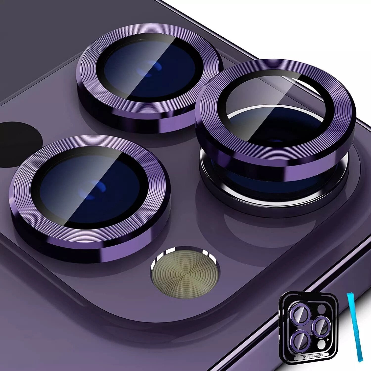 Camera LensGlass Protector Metal Ring for iPhone 17 Pro 14Pro 15Pro 16Pro 17E 13