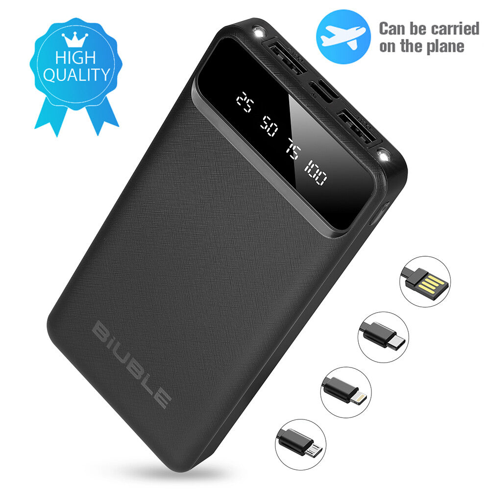 9000000mah Power Bank USB-C Pack Backup Battery Fast Charger For Mobile Phone