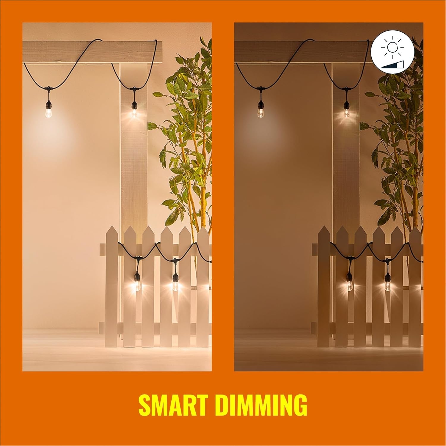 WiZ Smart Colour Outdoor Festoon String Lights 48ft UK Plug App Voice Controlled