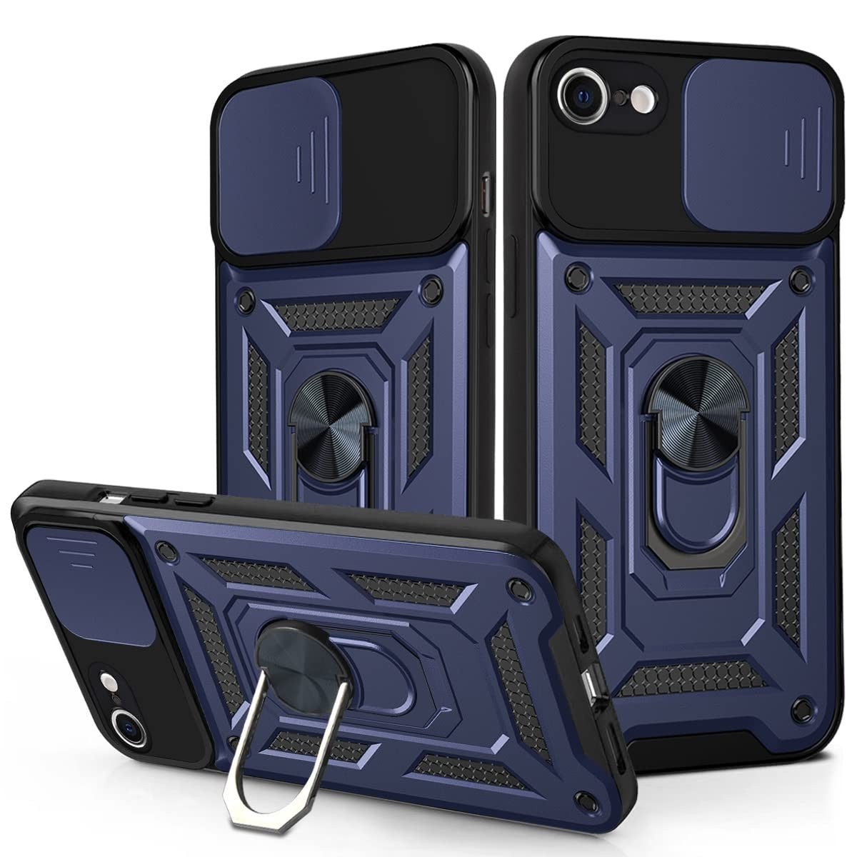 Shockproof Ring Stand Armor Case For iPhone