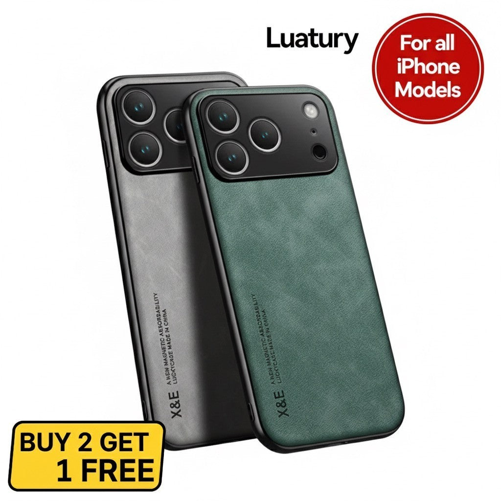 Shockproof Leather Magnetic Case For iPhone's