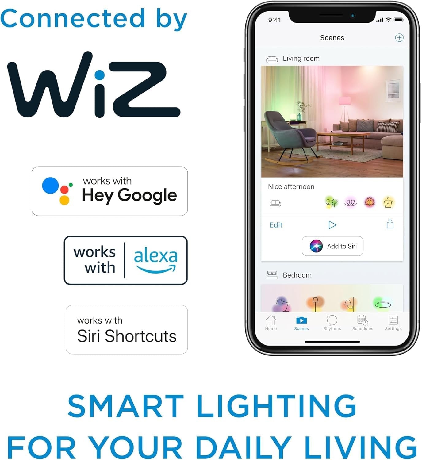 Philips Smart WiZ Connected LED Light Bulb B22 Dimmable Cool & Warm - A Rated