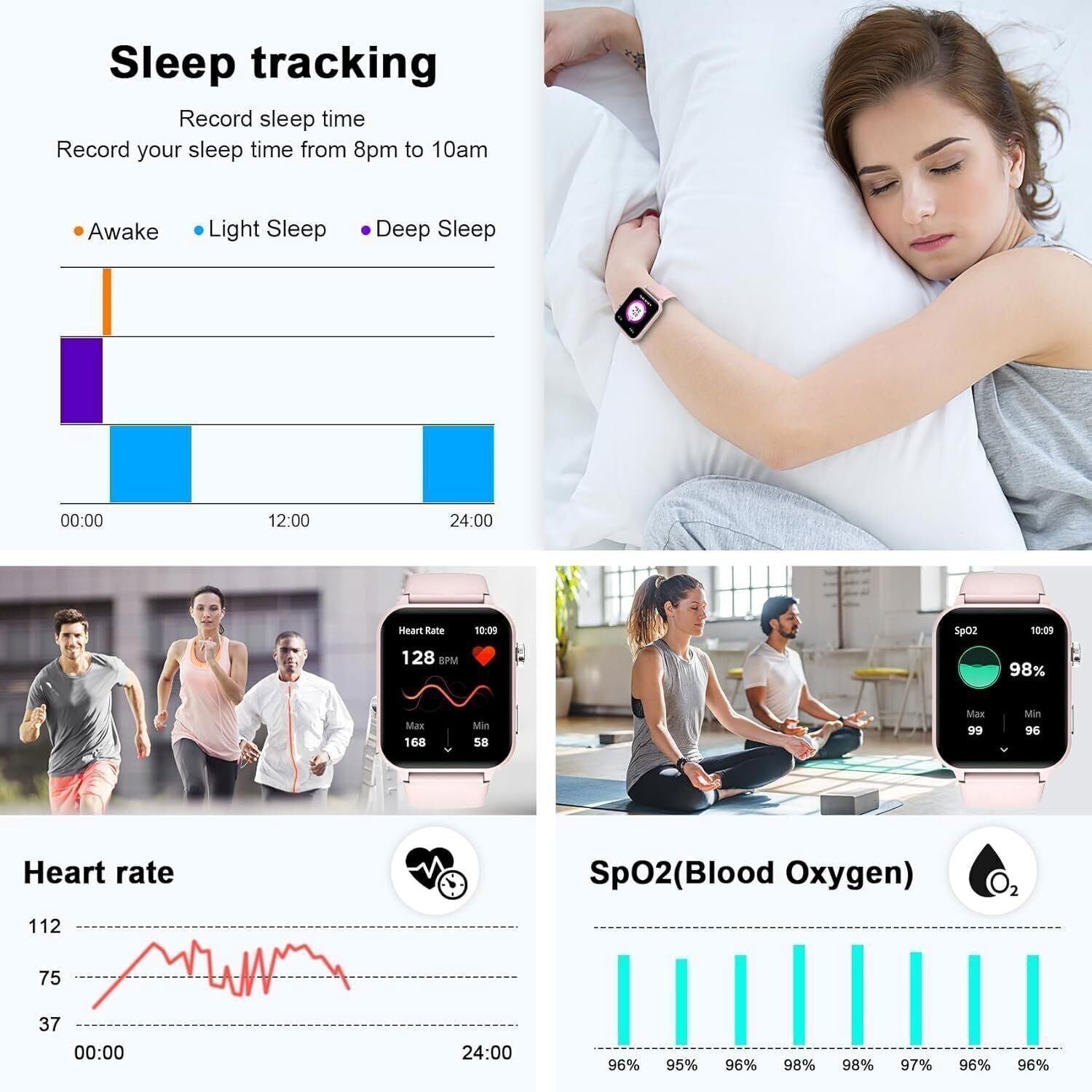 Alexa Smart Watch Women Make Calls Bluetooth Phone Call Watch For IPhone Samsung