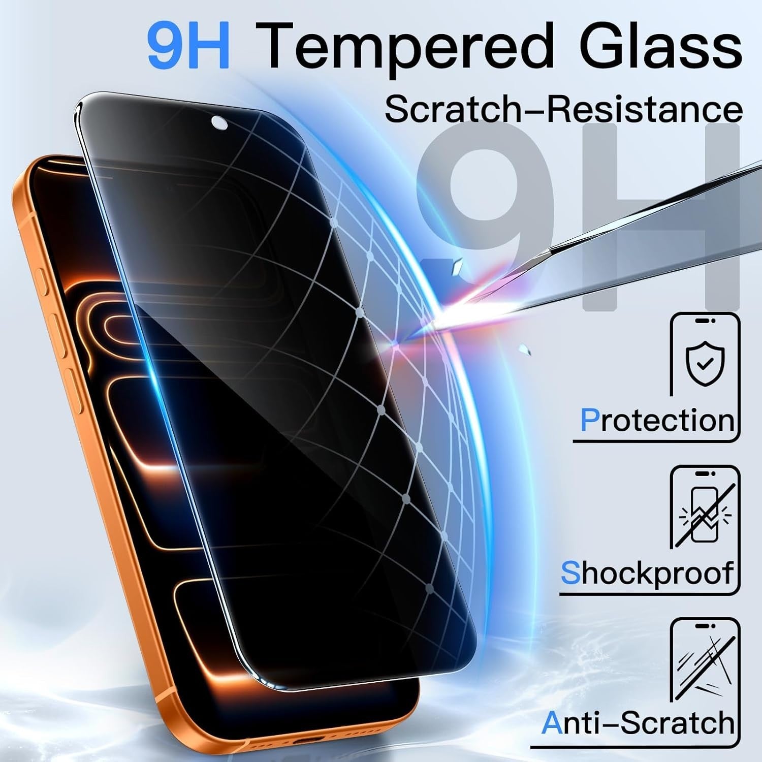 Privacy Screen Protector Tempered For iPhone 17 16 15 14 13 12 11 Pro Max Plus