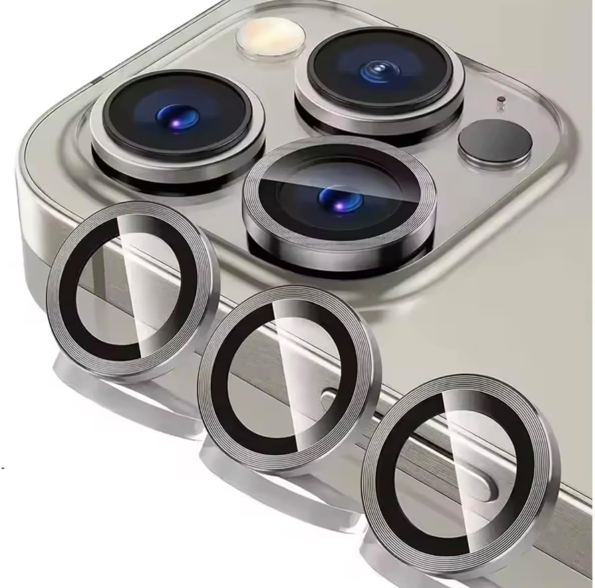 Camera LensGlass Protector Metal Ring for iPhone 17 Pro 14Pro 15Pro 16Pro 17E 13