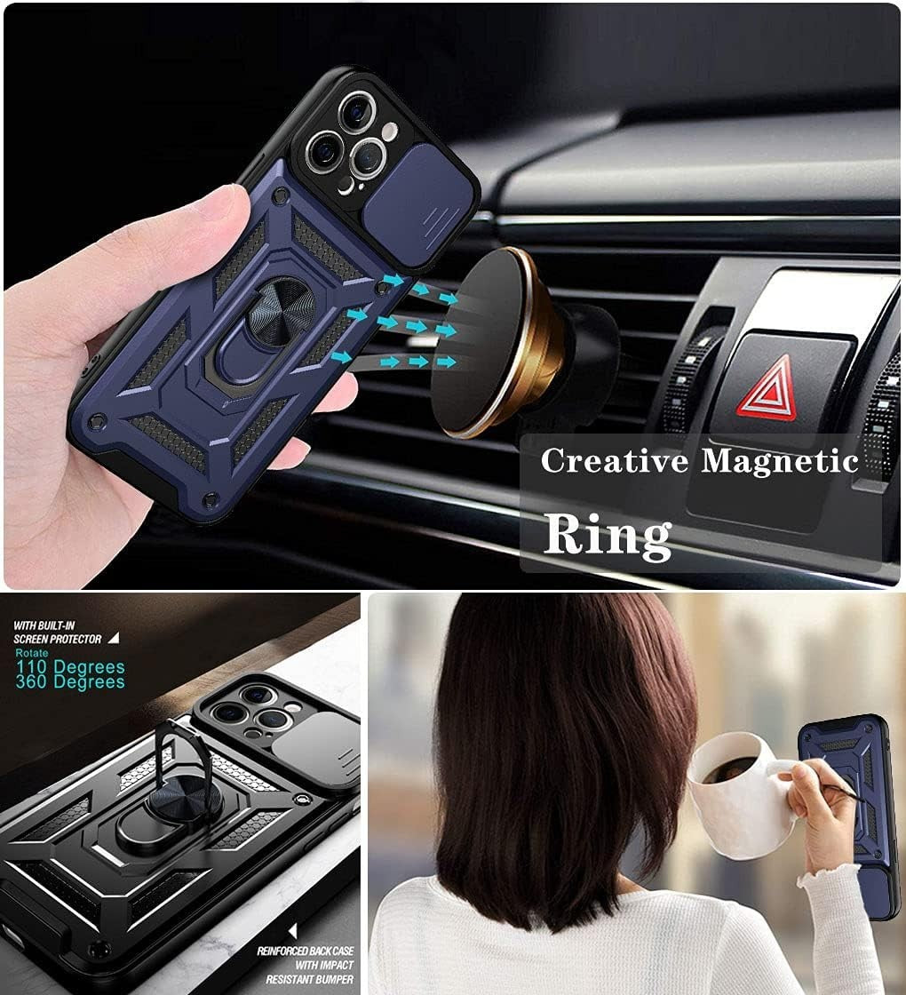 Shockproof Ring Stand Armor Case For iPhone