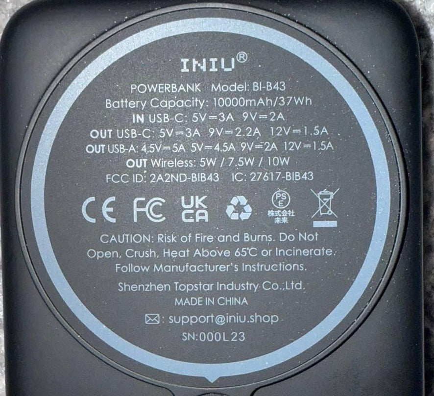 INIU Magsafe Power Bank 10000Mah  Magnetic Fast Charging Portable Charger New