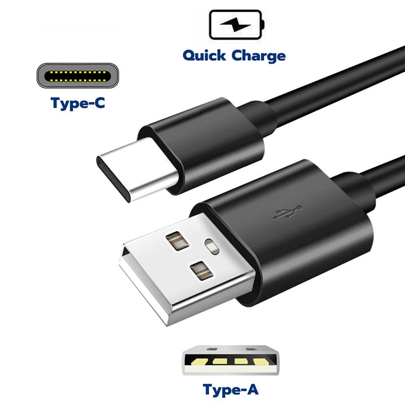 HeavyDuty USB to Type C Charging Cable Fast Phone Charger Long 25cm 1m 2m 3m UK