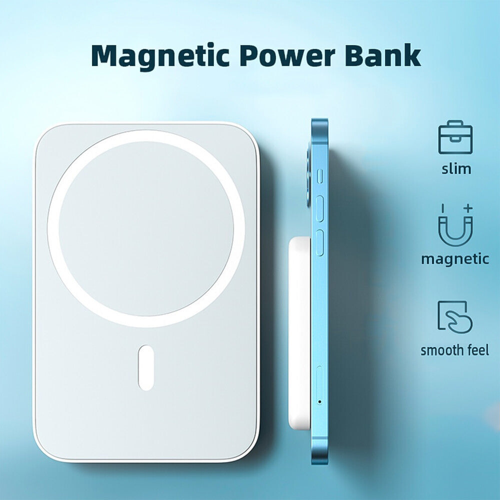 900000mAh Power Bank Magnetic Battery USB Pack Wireless Fast Charger for iPhone
