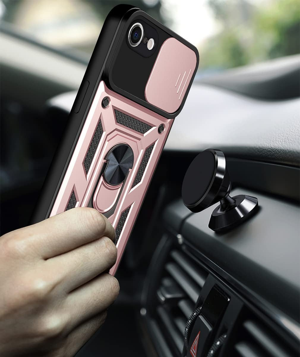 Shockproof Ring Stand Armor Case For iPhone