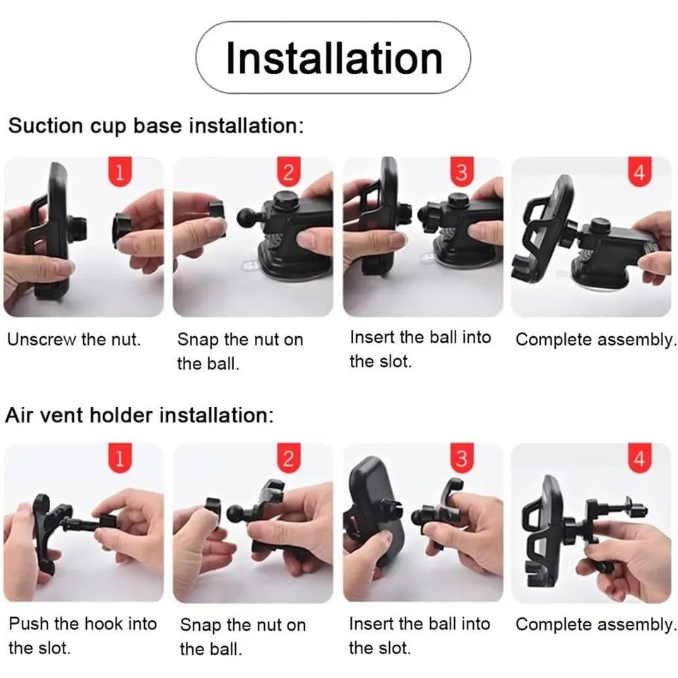 Car Phone Holder Universal Mount Mobile iPhone Windscreen Dashboard