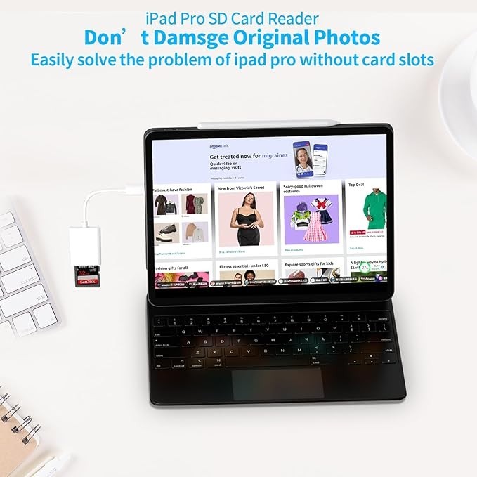USB-C to SD Card Reader High-Speed Camera Card Adapter for iPhone
