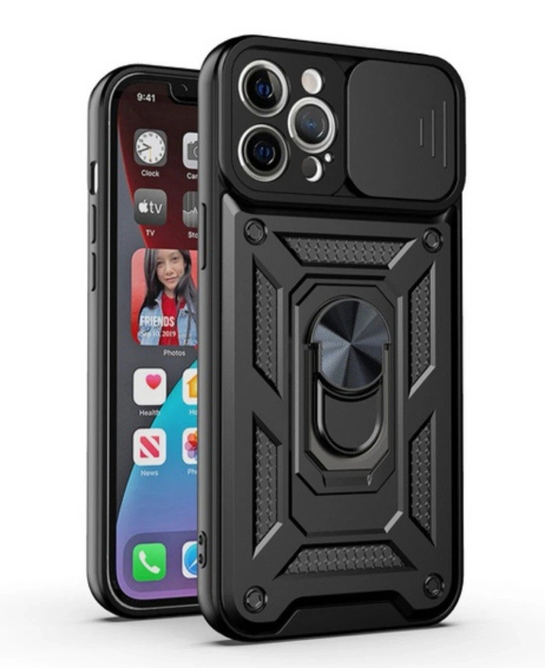 Shockproof Ring Stand Armor Case For iPhone