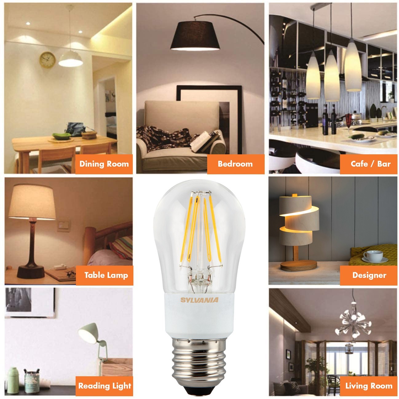 Dimmable E27 LED Light Bulbs, Golf Ball, Mini Globe, G45, 4.5W, 470 Lumens