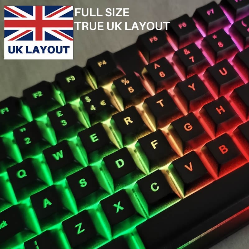 UK Gaming Keyboard And Mouse Set RGB LED USB For PC Laptop Xbox One PS4 PS5