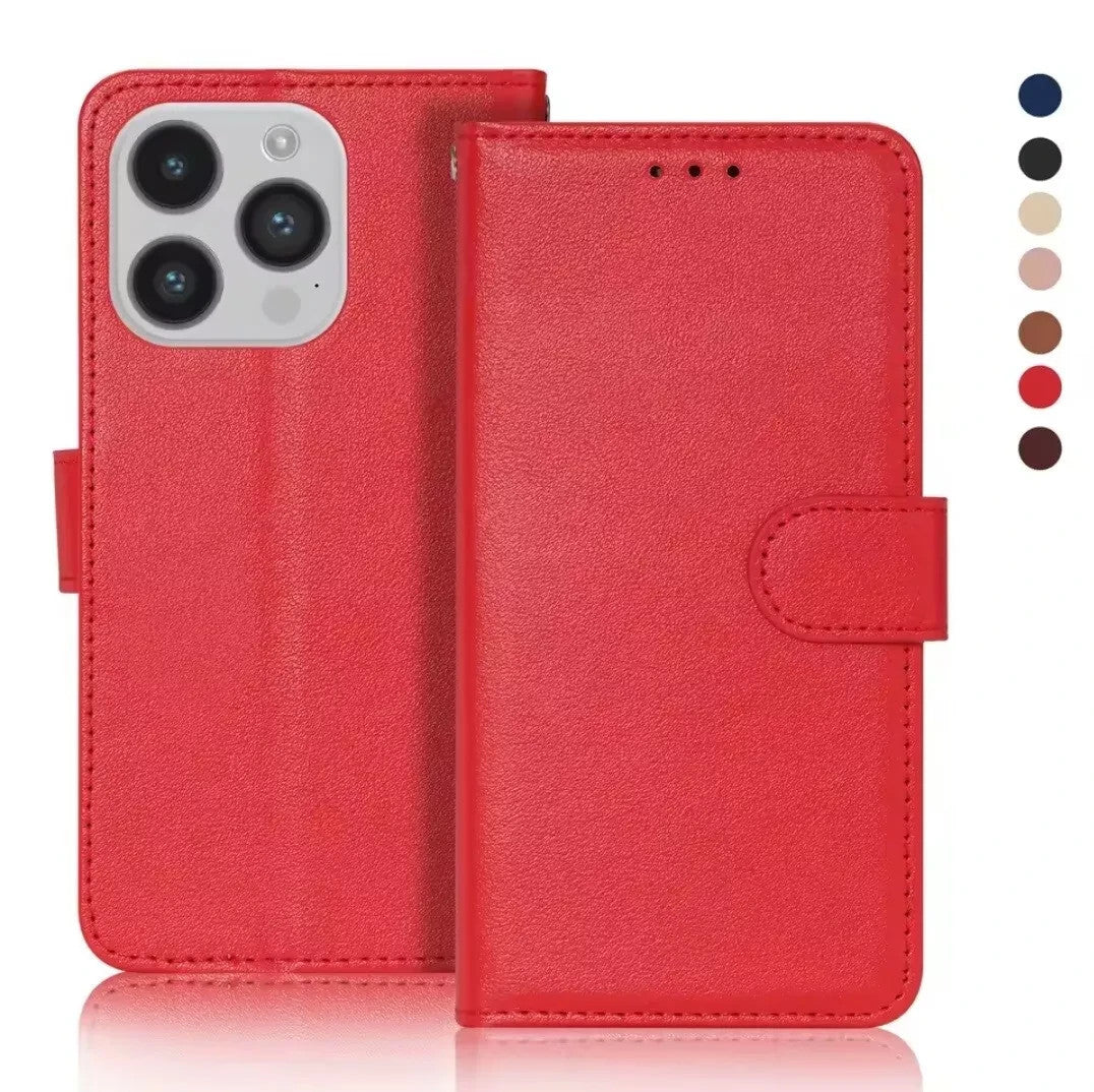Case For iPhone 17 Pro Max 17e 15Pro 14 13 12 11Pro XR SE 16 Leather Flip Wallet