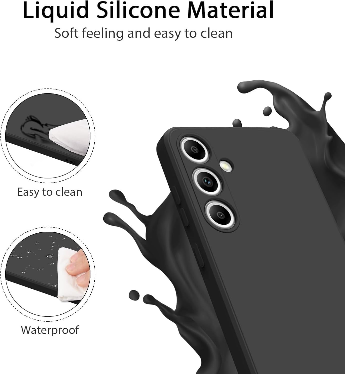 Case For Samsung Galaxy S25 S24 S23 S22 Ultra Plus FE Liquid Matte Phone Cover
