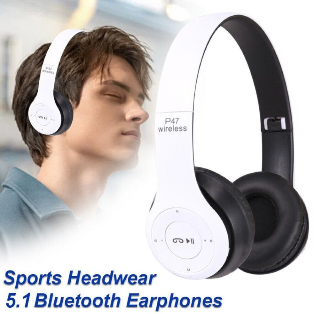 Wireless Bluetooth Headphones W/Noise Cancelling 5.1 P47 Gift