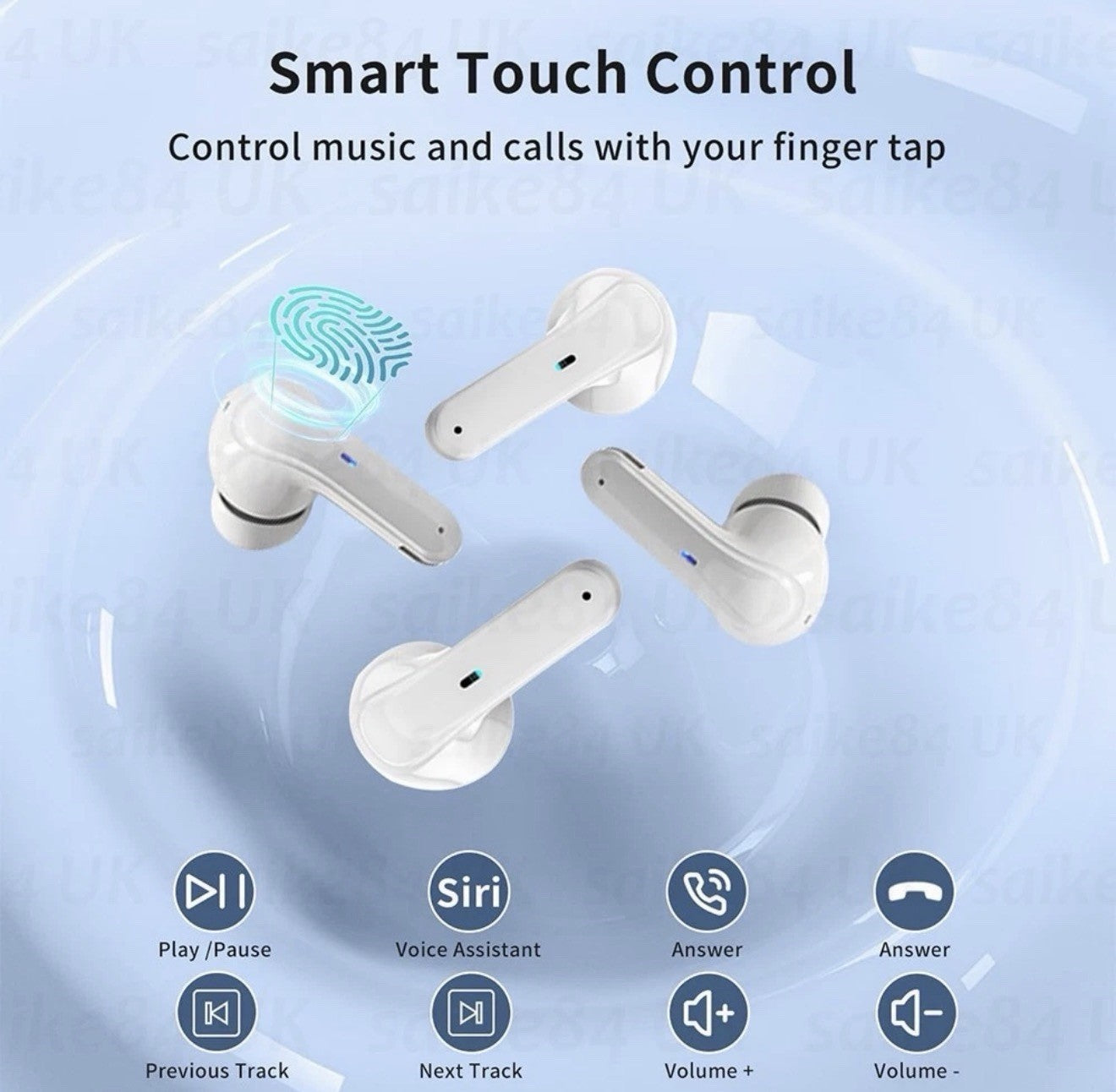 TWS Wireless Earbuds Bluetooth 5.5 Earphones 4 ENC Mics  For Android & iPhone