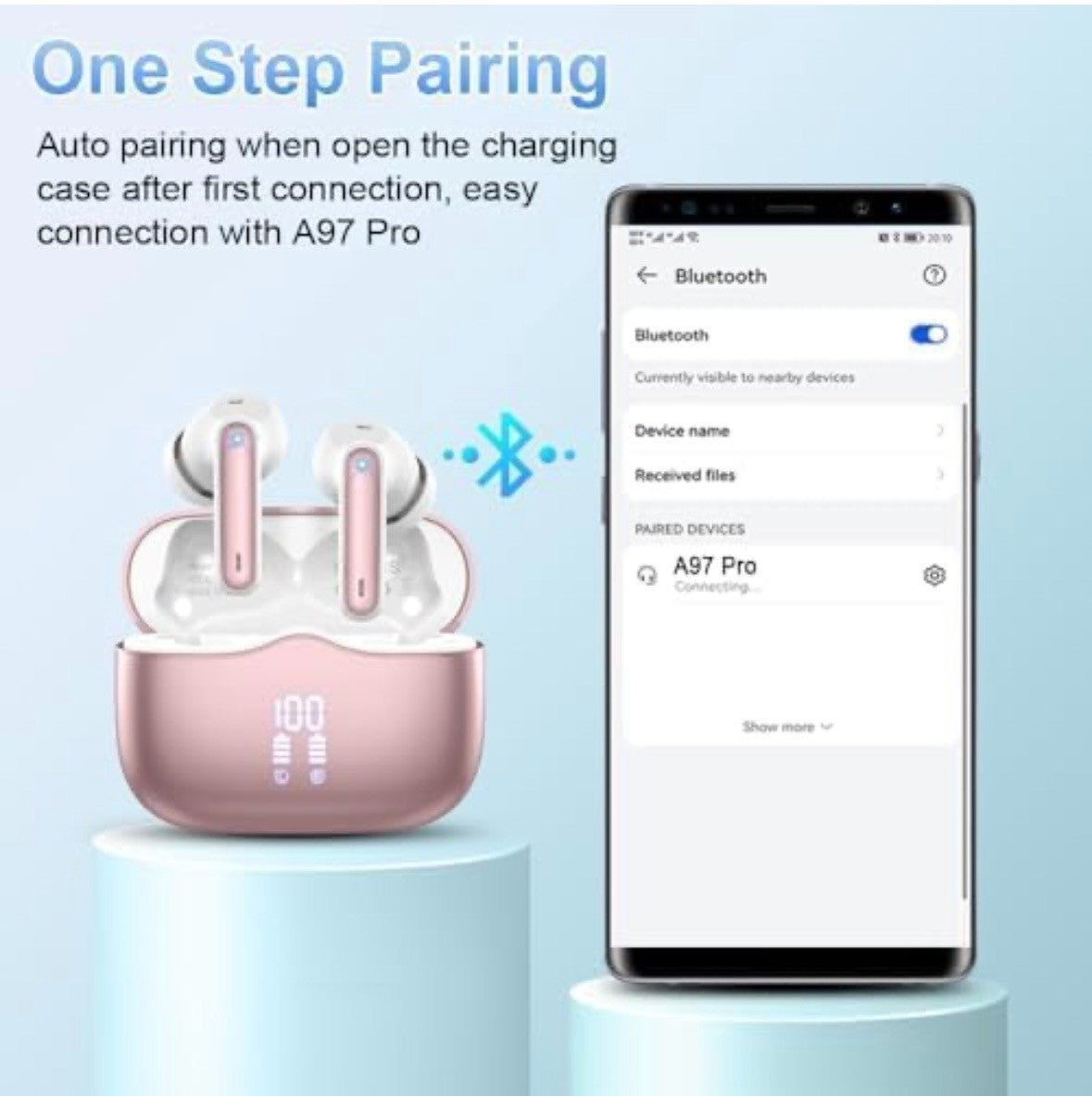 Wireless Earbuds Bluetooth 5.3 in Ear with HiFi Stereo Deep Bass