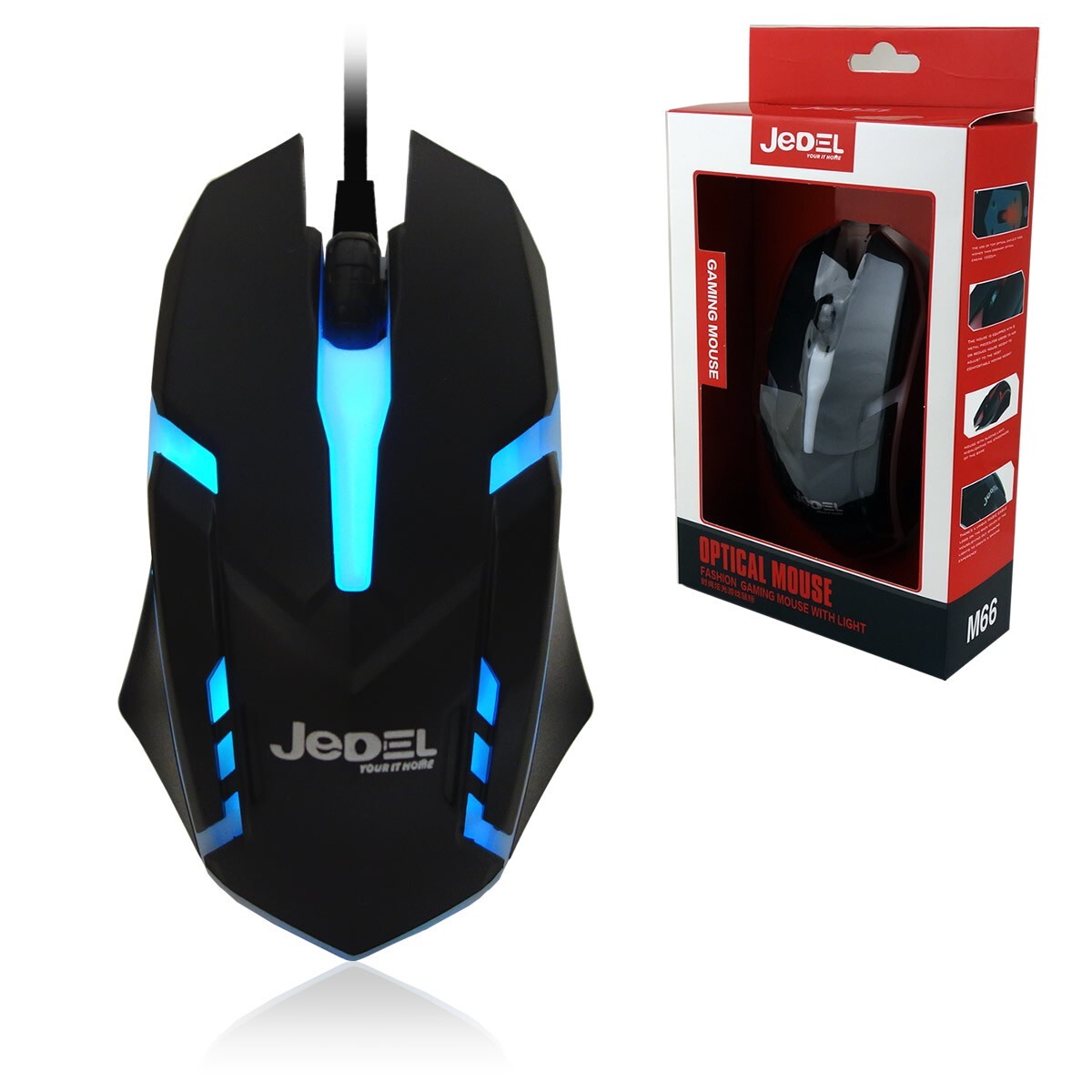LED Gaming Mouse Optical USB Wired for Desktop PC Laptop