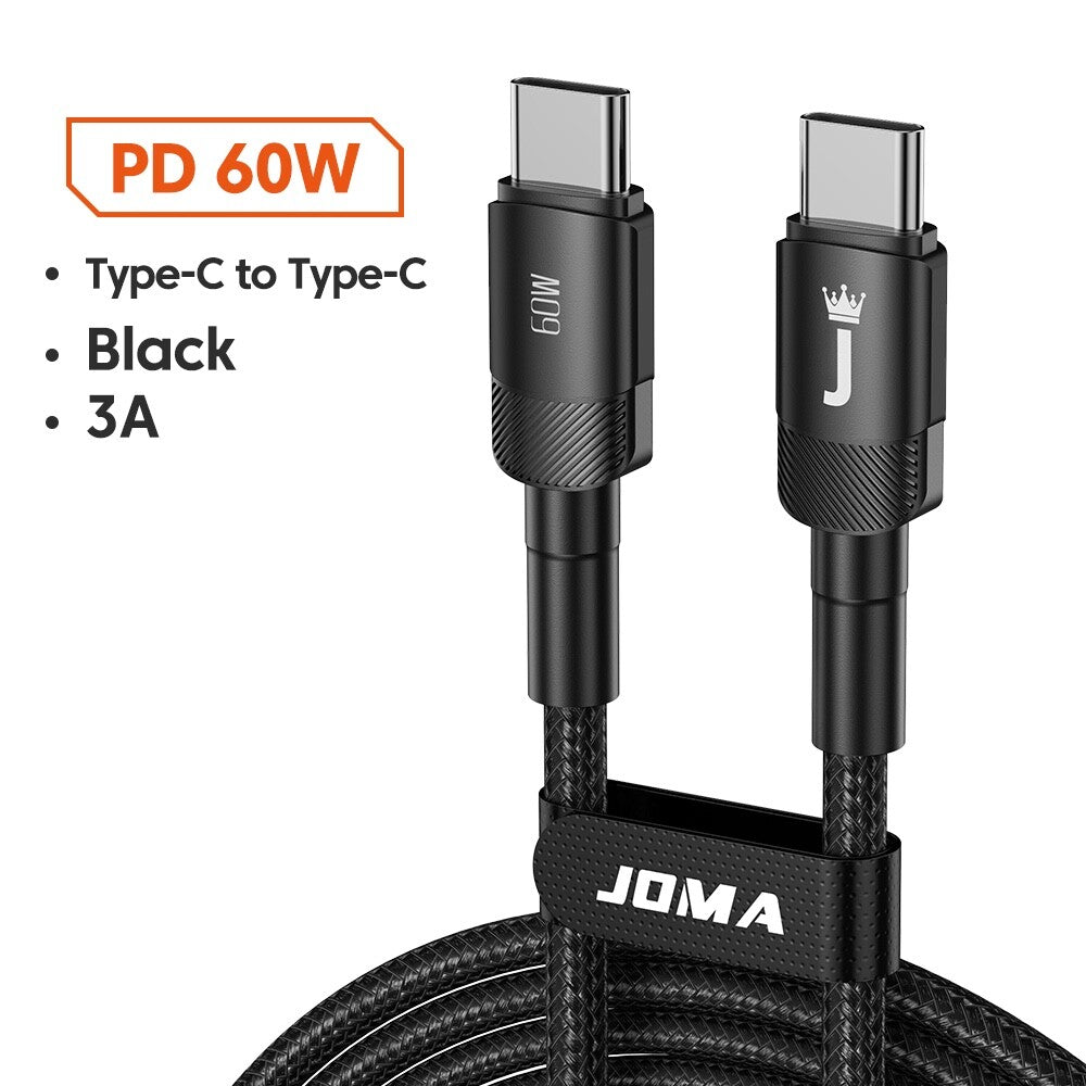 Type C to Type C Cable 3A 60W Fast Charger Braided Long Lead 0.25M 1M 2M 3M