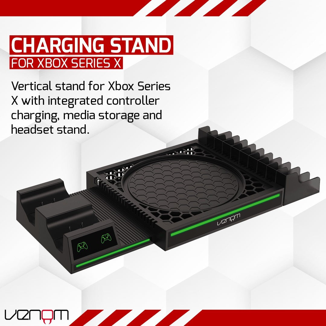 Xbox Series X Dual Charge Dock Game Storage and Headset Stand