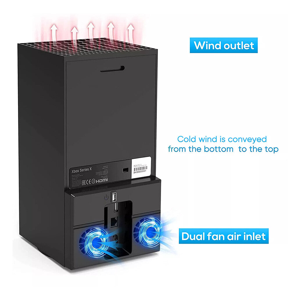 USB Cooling Fan Vertical Stand for Xbox Series X Game Console Cooler Accessories