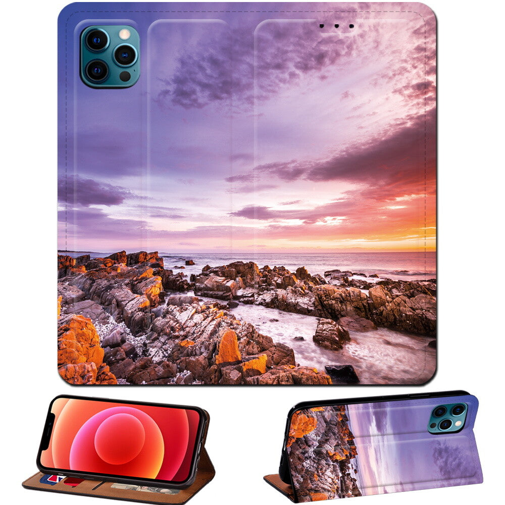 Scenery PU Leather Stand Phone Cover Case For Apple iPhone air/17/17 Pro