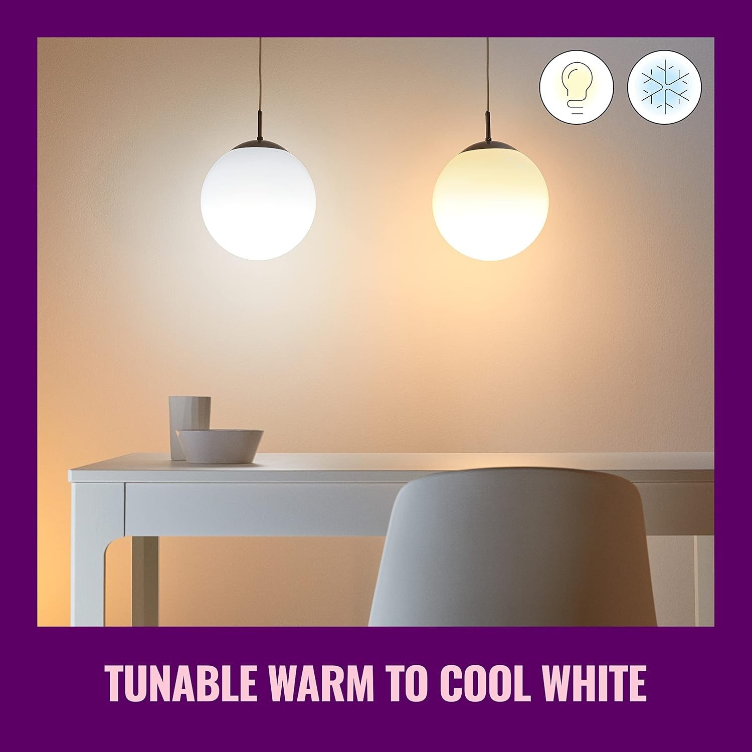 WiZ G95 Smart Bulb E27 LED WiFi Works with Alexa Google Tuneable White