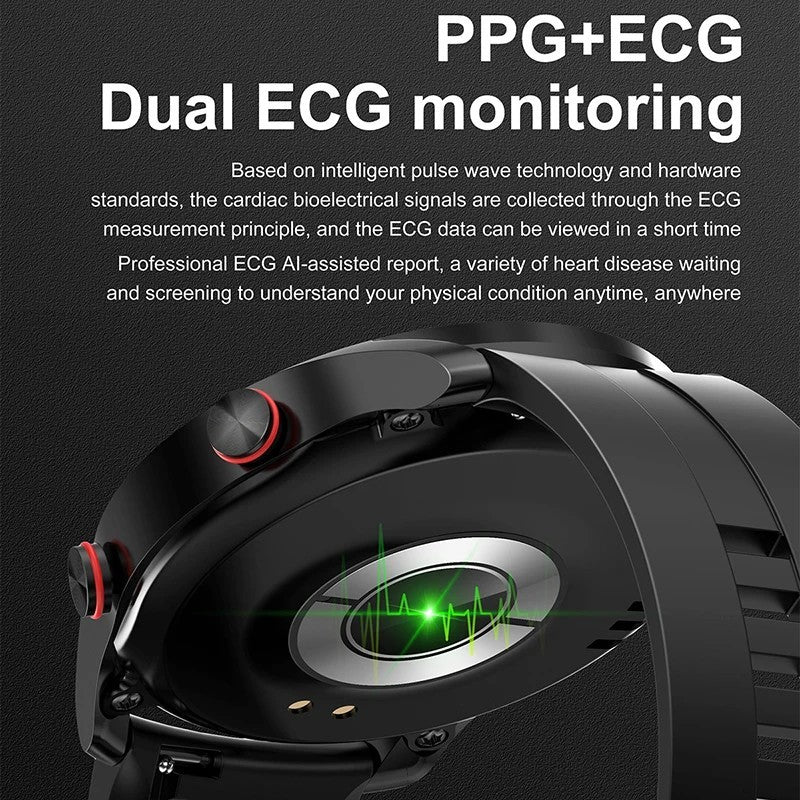 Mens Smart Watch Call Laser Health Blood Pressure Fitness Sports