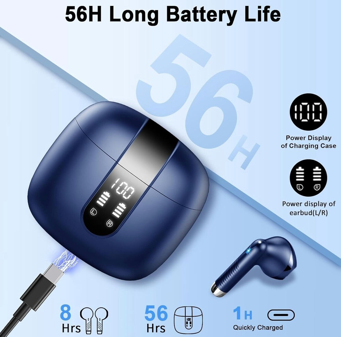 Wireless Earbud Bluetooth 5.3