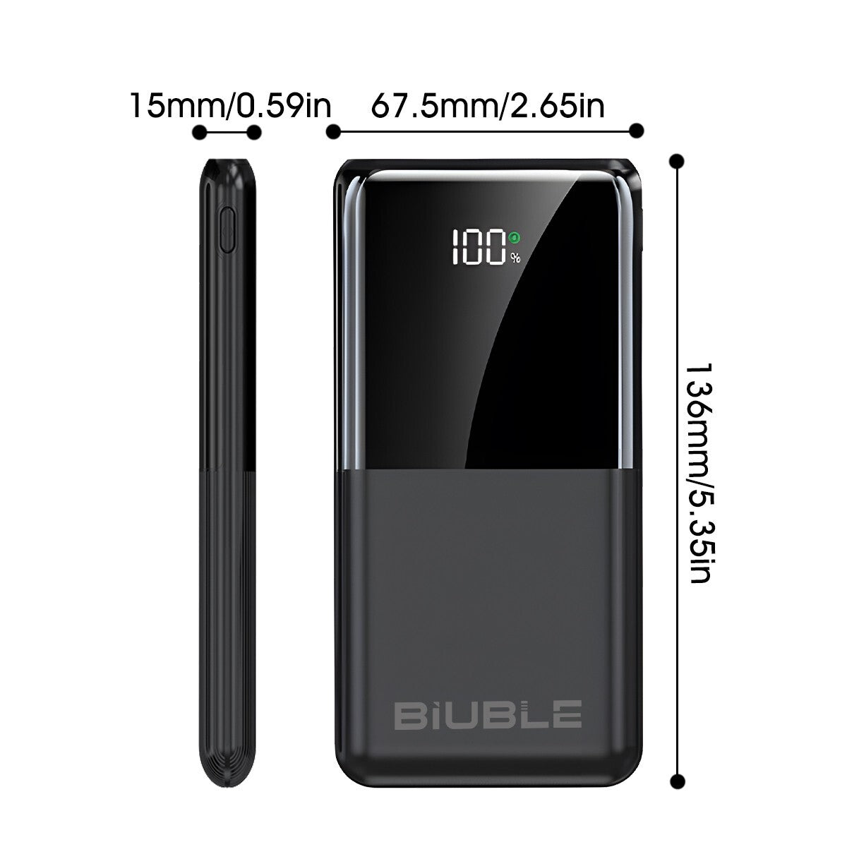 9000000mAh Power Bank Portable Fast Charger Battery Pack 2 USB for Mobile Phone