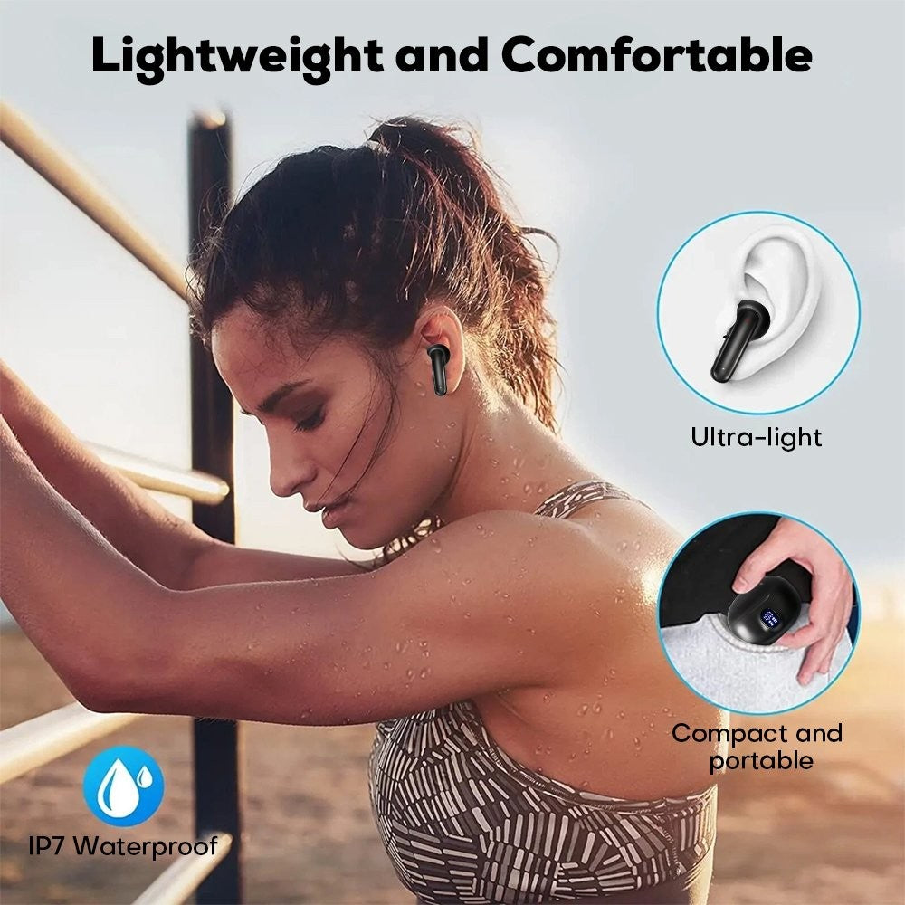 TWS Wireless Bluetooth with Noise Cancelling in-Ear Earphones