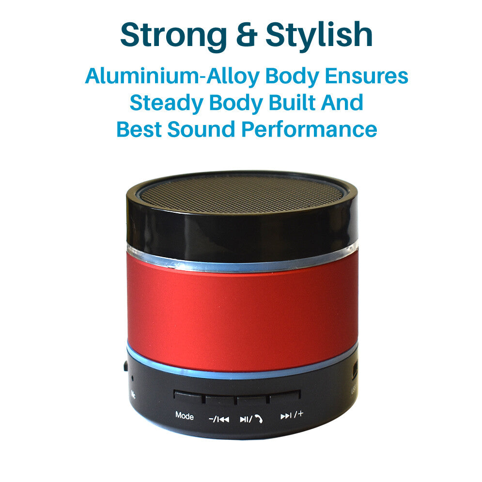 JUSTOP Bluetooth Wireless Speaker Portable LED Light Extra Bass Loud MicroSD UK