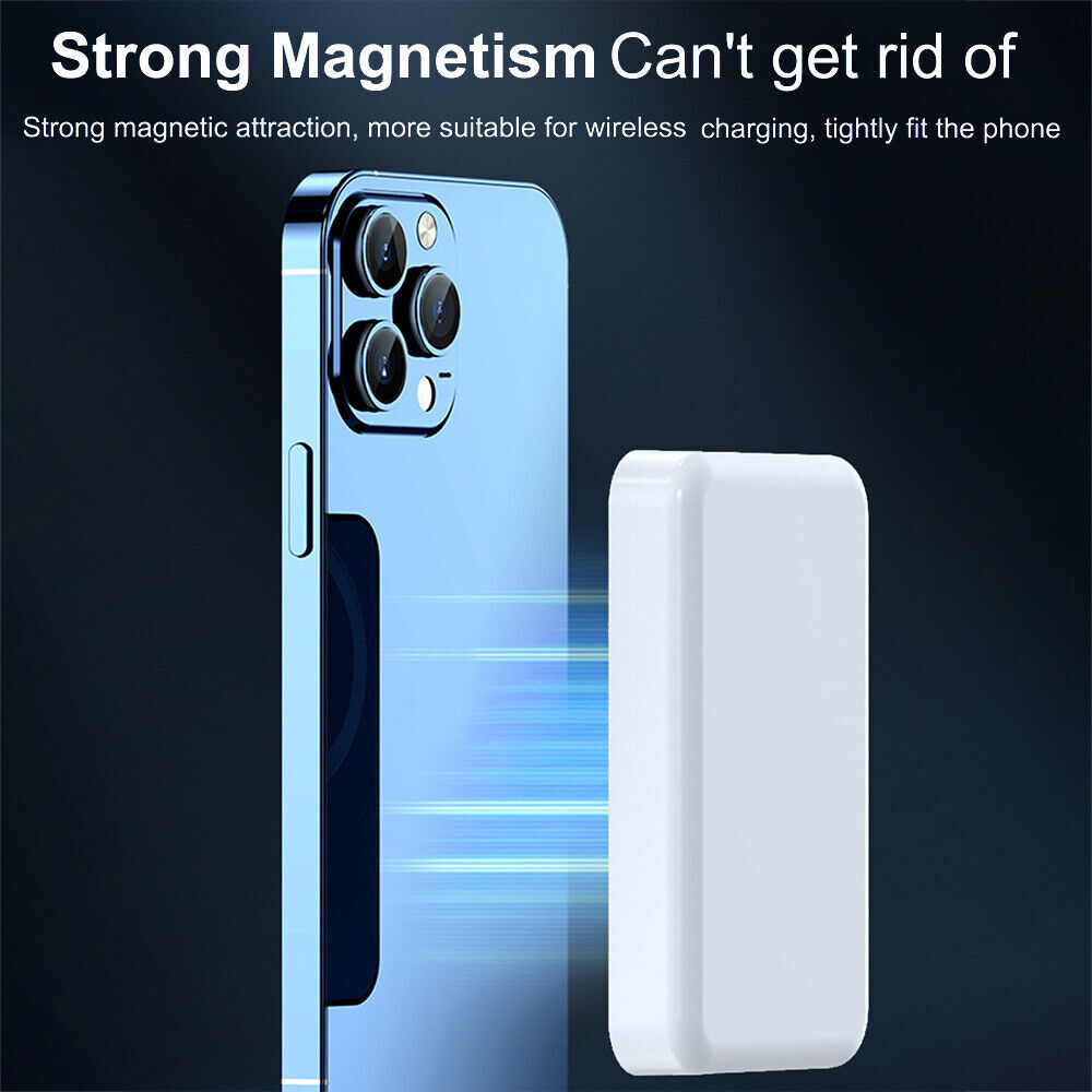 900000mAh Power Bank Magnetic Battery USB Pack Wireless Fast Charger for iPhone