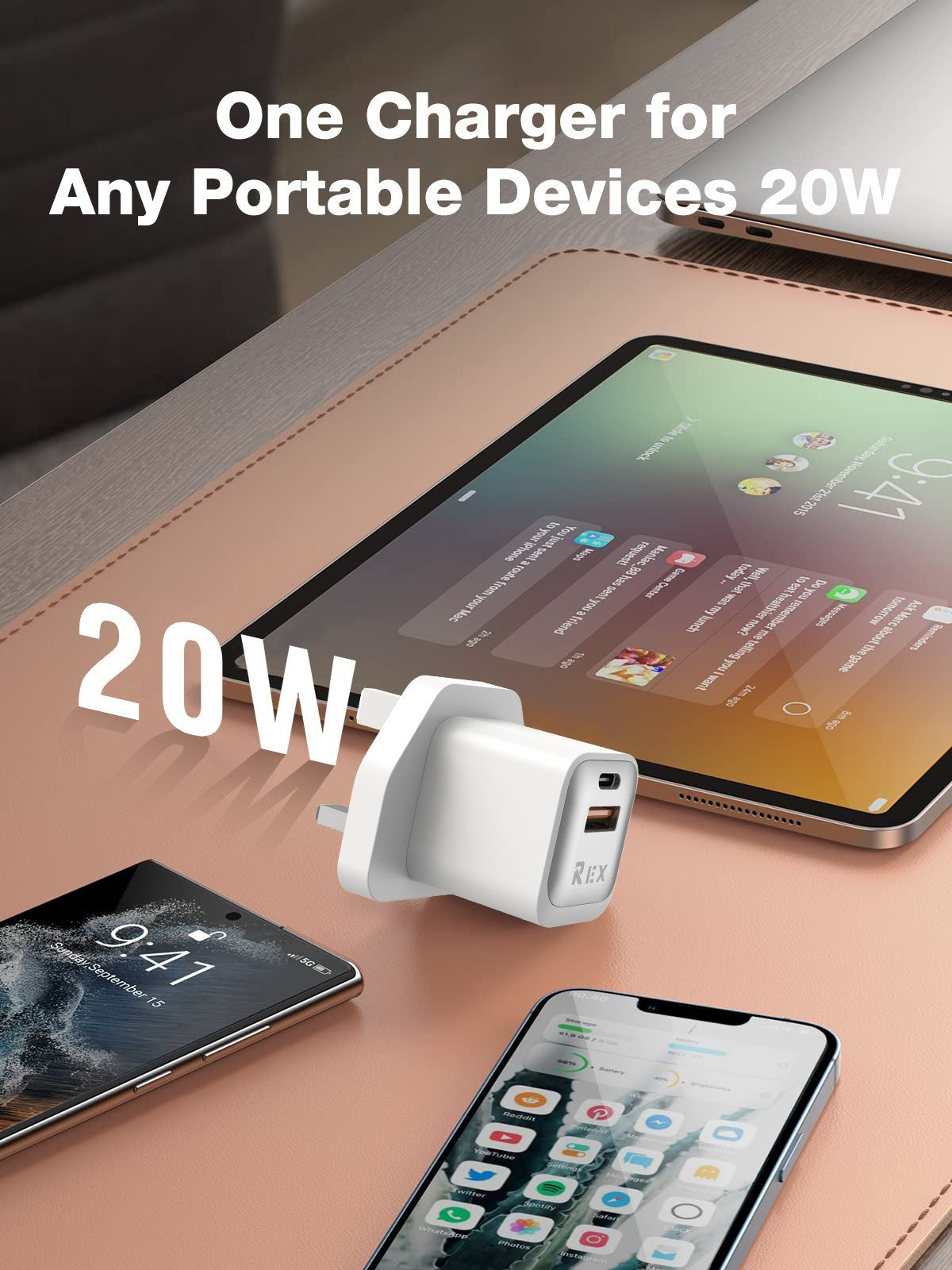 For iPhone 17 16 Pro Max Samsung Fast Charging 20W USB-C PD Plug Charger Cable