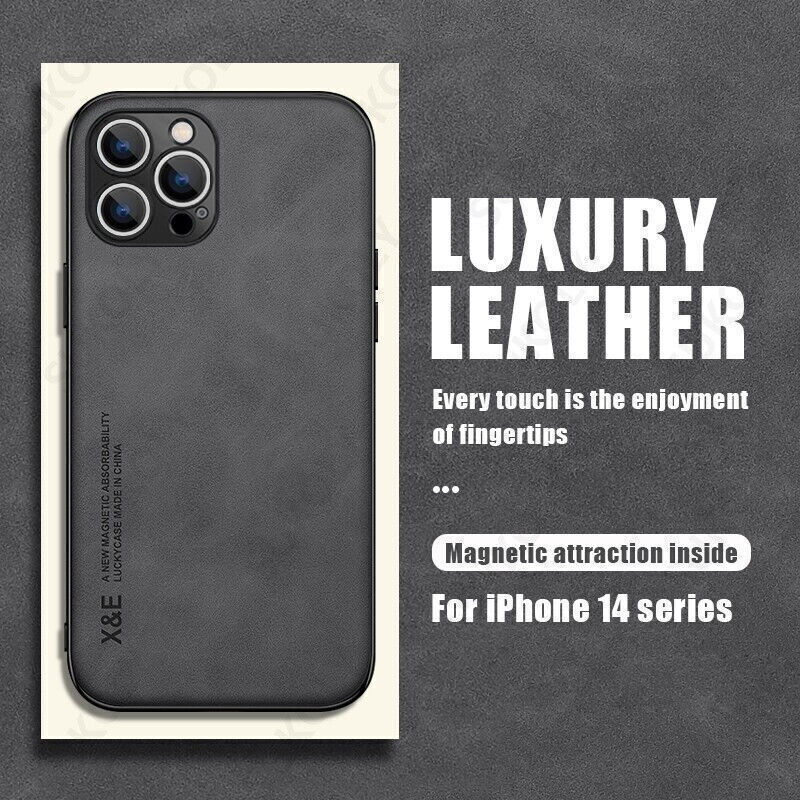 Shockproof Leather Magnetic Case For iPhone's