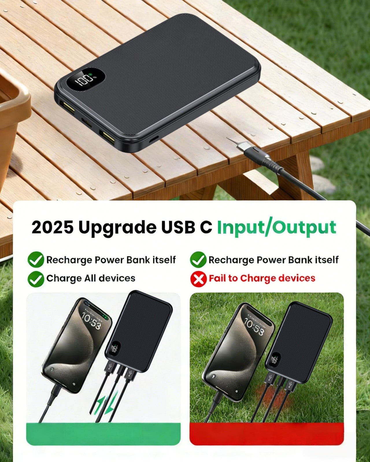 9000000mah Power Bank USB Pack Mini Backup Battery Fast Charger For Mobile Phone