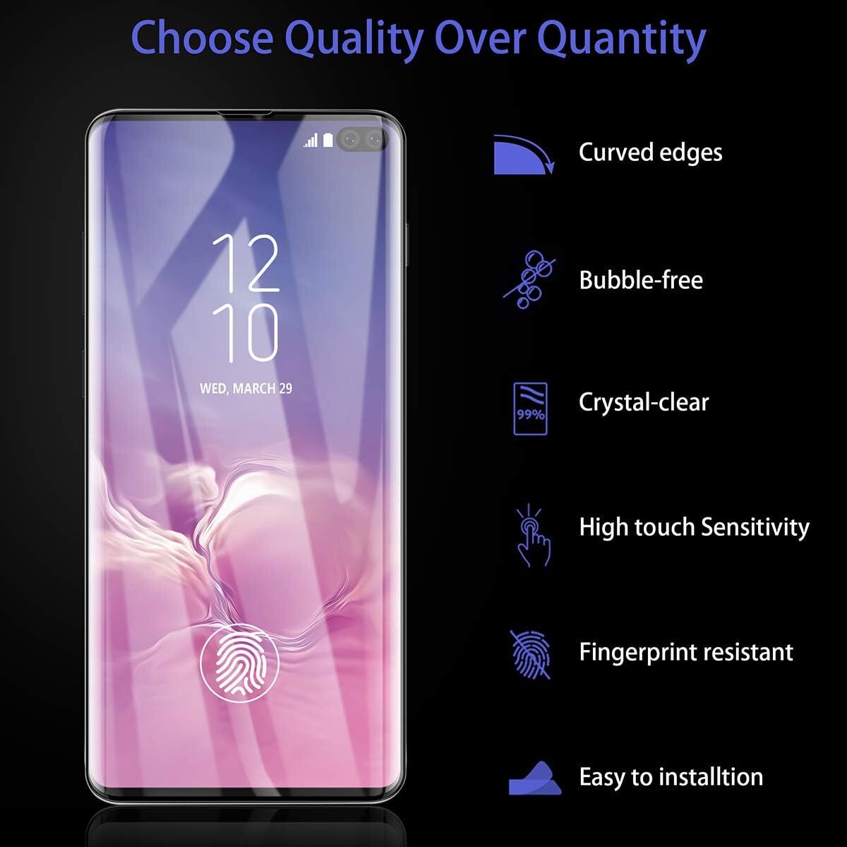 For Samsung Galaxy S23 S22 S21 S20Ultra S24 Plus Tempered Glass Screen Protector