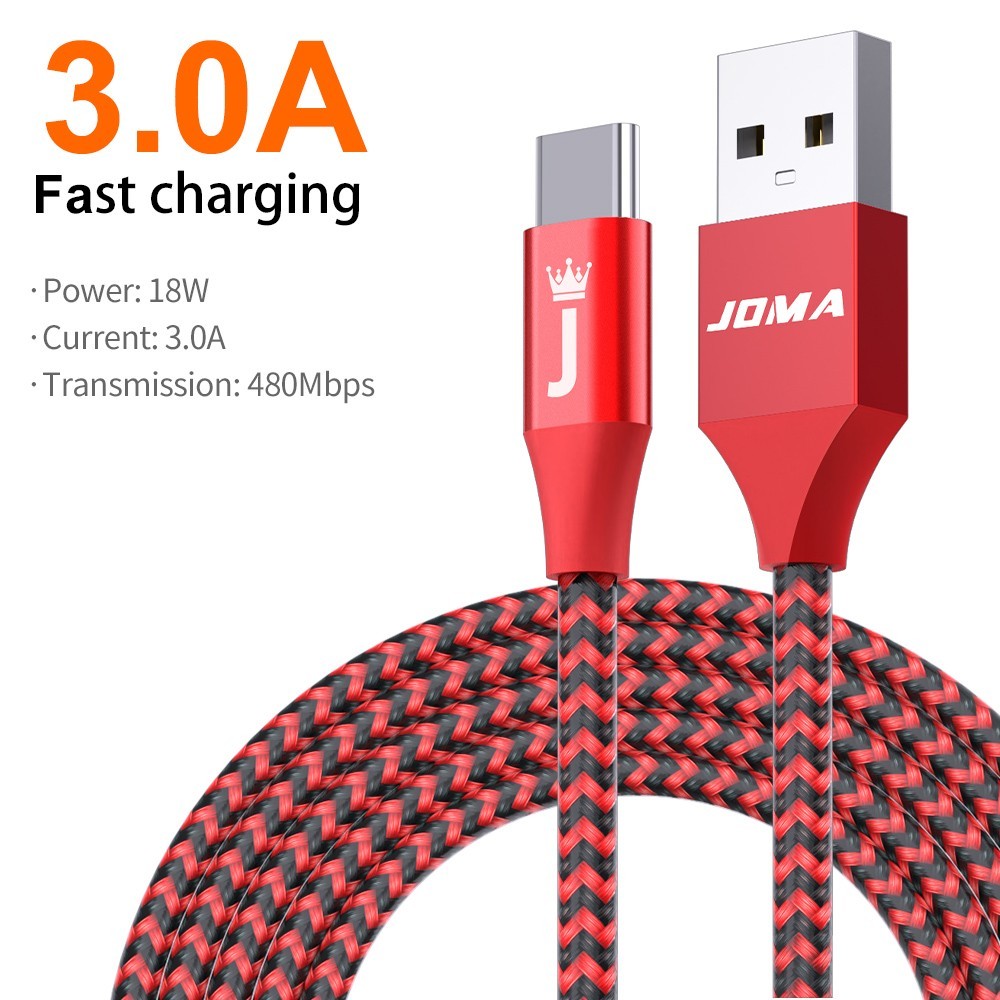 USB A to Type C Cable 6A 66W Fast Charger Braided Long Lead 0.25M 1M 2M 3M