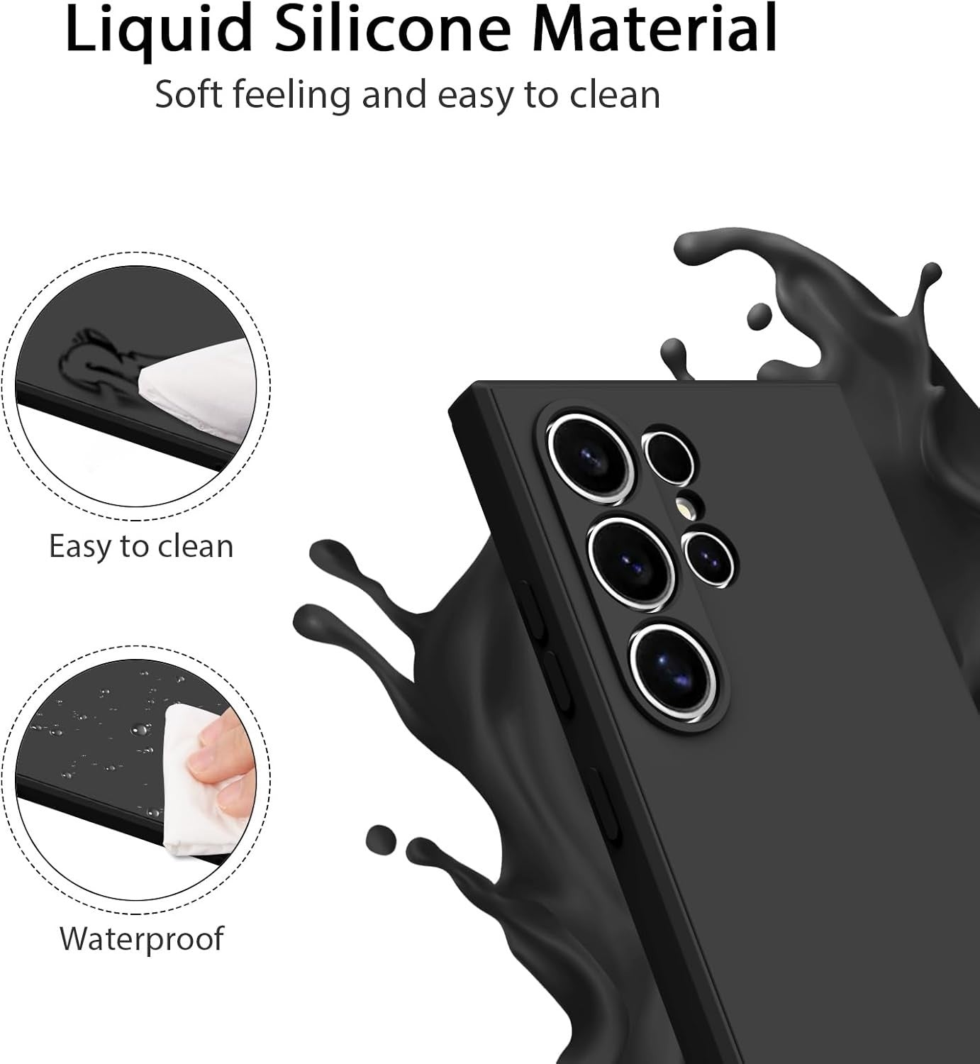 Case For Samsung Galaxy S25 S24 S23 S22 Ultra Plus FE Liquid Matte Phone Cover