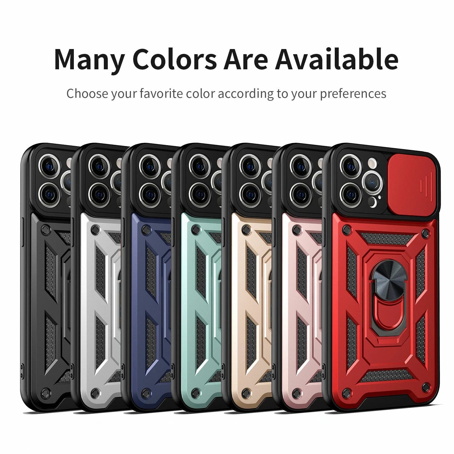 Shockproof Ring Stand Armor Case For iPhone